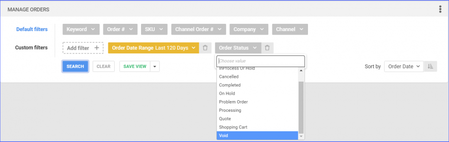 Void Order - Sellercloud Help
